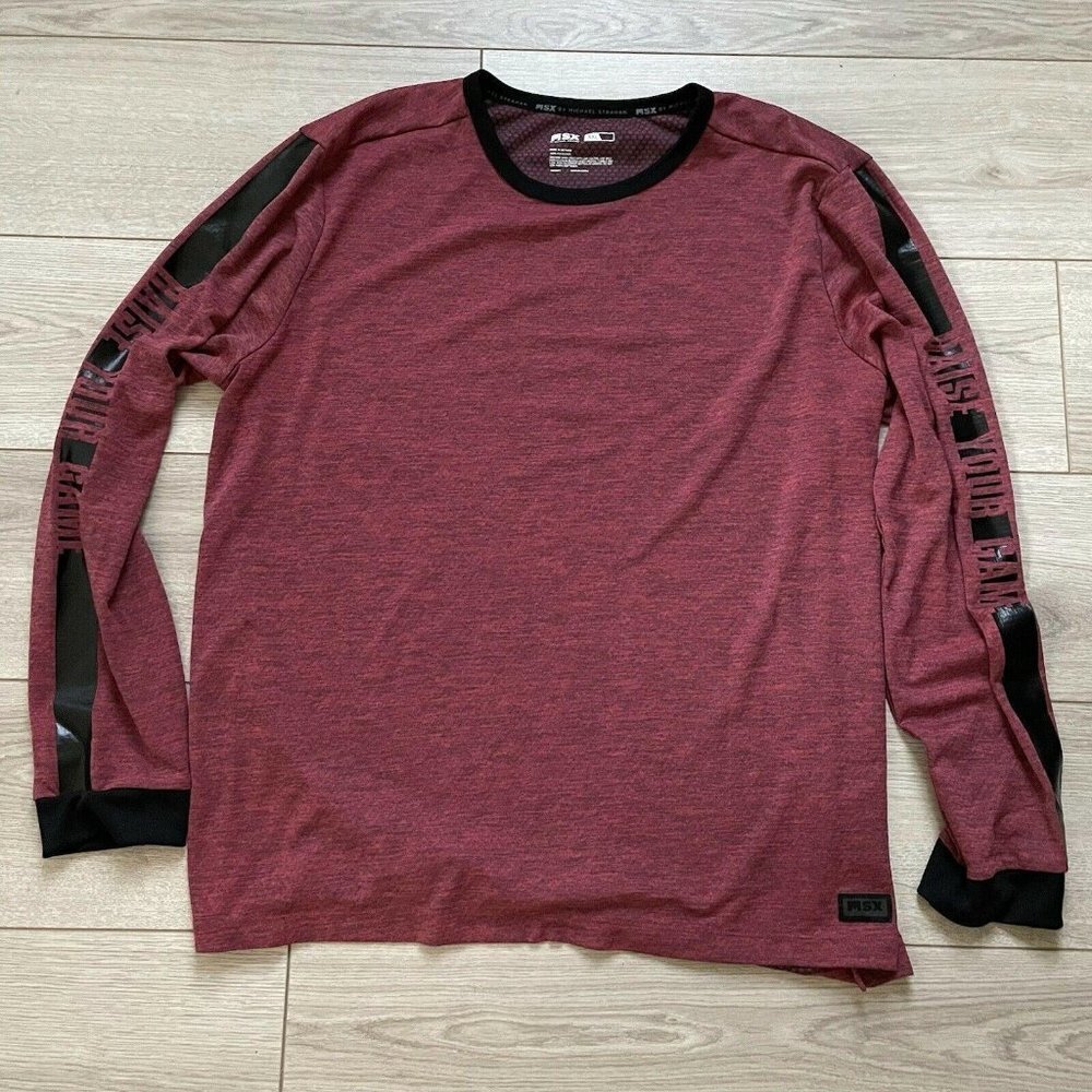 Michael Strahan Mens MSX Shirt XXL Geo Knit Raise